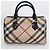 Burberry Borsa Boston Nova Check in vernice - vista 6