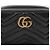 Gucci Mini borsa a tracolla GG Marmont matelassé nera - vista 3