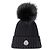 Berretto di lana Moncler con pompon nero