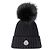 Berretto di lana Moncler con pompon nero - vista 4