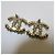 Chanel Orecchini in oro con cristalli e logo CC in perle - vista 4