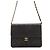 Borsa a tracolla con catena Chanel in pelle d'agnello nera