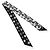 Foulard bandeau in seta Chanel bianco e nero camelia - vista 3