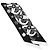 Foulard bandeau in seta Chanel bianco e nero camelia - vista 4