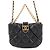 Borsa a tracolla con catena Chanel in lambskin nero