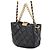 Borsa a tracolla con catena Chanel in lambskin nero - vista 2