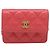 Chanel Wallet on Chain aus gestepptem Lammleder mit texturiertem CC