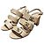 Sandali Chanel CC Turnlock in pelle beige