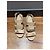 Sandali Chanel CC Turnlock in pelle beige - vista 10
