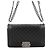 Borsa a tracolla Chanel Black Matelassé con catena