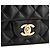 CHANEL - Borsa a tracolla Classique/Timeless Mini Square Chanel in pelle liscia nera - vista 4