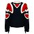 Stella Mc Cartney Stella McCartney Wollstrick-Pullover mit Herzmuster in Navyblau / Weiß / Rot