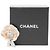 Spilla Chanel CC in ottone smaltato argento con strass e camelia - vista 4