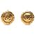 Orecchini a clip rotondi Chanel CC placcati oro