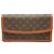 Borsa a pochette Louis Vuitton Monogram Pochette Dame GM marrone