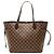 Borsa Tote Louis Vuitton Damier Ebene Neverfull MM marrone