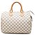 White Louis Vuitton Damier Azur Speedy 30 Boston Bag