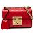 Padlock Borsa a tracolla Gucci Small Guccissima con lucchetto rossa