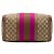 Borsa Boston Satchel Gucci Medium GG Canvas Web Joy Beige - vista 3