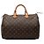 Borsa Boston Louis Vuitton Monogram Speedy 35 Marrone