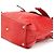 Chloé Borsa Tote Patsy in pelle rossa borchiata con logo - vista 8