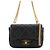Borsa a tracolla con catena Chanel in pelle d'agnello nera