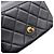 Borsa a tracolla con catena Chanel in pelle d'agnello nera - vista 9
