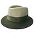 Maison Michel Cappello Fedora in Feltro Beige e Verde Kaki