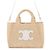 Céline Celine Triomphe Cabas Thais Small Borsa a mano in rafia