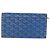 Goyard Herringbone Long Wallet PVC Leather Blue Silver Auth 211075 - Jerrillo - vista 3