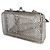 Autre Marque Saint Laurent Silver Metallic Brass Lambskin Monogram Cassandre Cage - vista 3