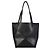 Borsa Tote Medium Puzzle Fold in pelle di vitello lucida nera Loewe - vista 2