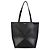 Borsa Tote Medium Puzzle Fold in pelle di vitello lucida nera Loewe - vista 8