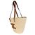 Céline Celine Panier Tote Medium Supple in vitello tan e rafia - vista 4
