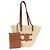 Céline Celine Panier Tote Medium Supple in vitello tan e rafia - vista 8