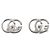 Orecchini Gucci GG Running in oro bianco 18K - vista 2