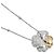 Céline Collana Celine Diamond 0.08ct in Oro Bianco e Oro Rosa 18K - vista 3