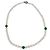 Autre Marque Collana di perle d'acqua dolce Vintage White 7mm e vetro giada verde 43cm