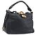 Chloé Chloe Paddington Shoulder Bag Leather Black Gold Silver