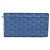 Goyard Herringbone Long Wallet PVC Leather Blue Silver - vista 2