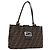 FENDI Zucca Canvas Mamma Baguette Hand Bag Black Brown