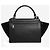 Trapèze Céline Borsa Trapeze in pelle e camoscio nera - vista 4