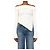 Autre Marque Top de punto doblado Soler blanco - talla S