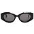 Alaïa Occhiali da sole ovali in acetato nero