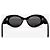 Alaïa Occhiali da sole ovali in acetato nero - vista 3