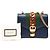 Bolsa Gucci Blue Mini Calfskin Web Sylvie Chain Satchel - vista 6