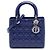 Dior Blue Medium Patent Cannage Lady Dior