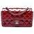 Chanel Red Mini Rectangular Classic Patent Single Flap
