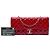Chanel Red CC Quilted Patent East West Wallet On Chain - vista 6