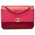 Chanel Red CC Tricolor Quilted Lambskin Single Flap